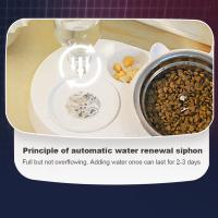 Tazón Para Gatos 2 En 1 Alimentador Automático Con Almacenamiento De Agua Tazón De Alimentos Para Perros Y Gatos Material De Plástico - details 7