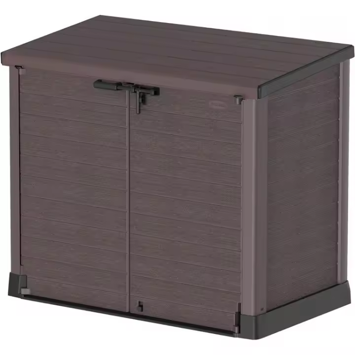 StoreAway 1200L Brown: El contenedor de basura más grande del mercado with Tapa Plana - 1