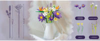 Bloques De Construcción Románticos Violeta 891PCS Juguete Creativo Para Decoración De Escritorio Regalo Para Niños Plantas Eternas De Flores DIY Para Adultos - details 5