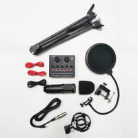 BM800 V8 Tarjeta De Sonido Profesional Micrófono De Condensador Para Estudio Cantar Karaoke Podcast Grabación Streaming Vivo - details 7