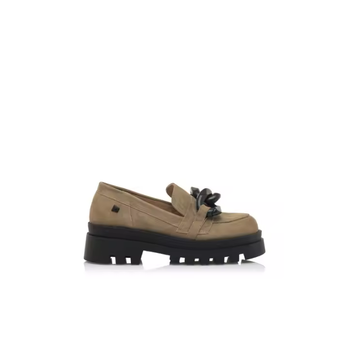 mocasin piso track con adorno eslabon modelo kelly fabricado en españa - 1