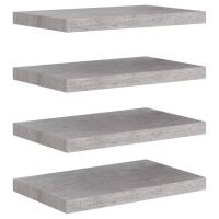 vidaXL Estantes flotantes de pared 4 uds MDF 50x23x3,8 cm Blanco brillante, negro brillante, gris brillante Mueble Almacenaje Estantería para Oficina, Estudio, Dormitorio Estantería/Librería/ mueble de Almacenamiento - details 6