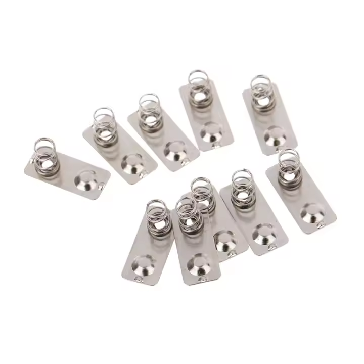 10PCS Placas De Contacto De Muelle Metálico Para Baterías AAA Eco-amigables Y Duraderas 20/21mmx9mm Reemplazo Para Casos De Baterías - 1