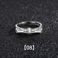 Anillo Abierto Ajustable De Cobre Vintage Geométrico En Color Plata Para Hombres Y Mujeres Anillo De Enunciado Unisex - details 8