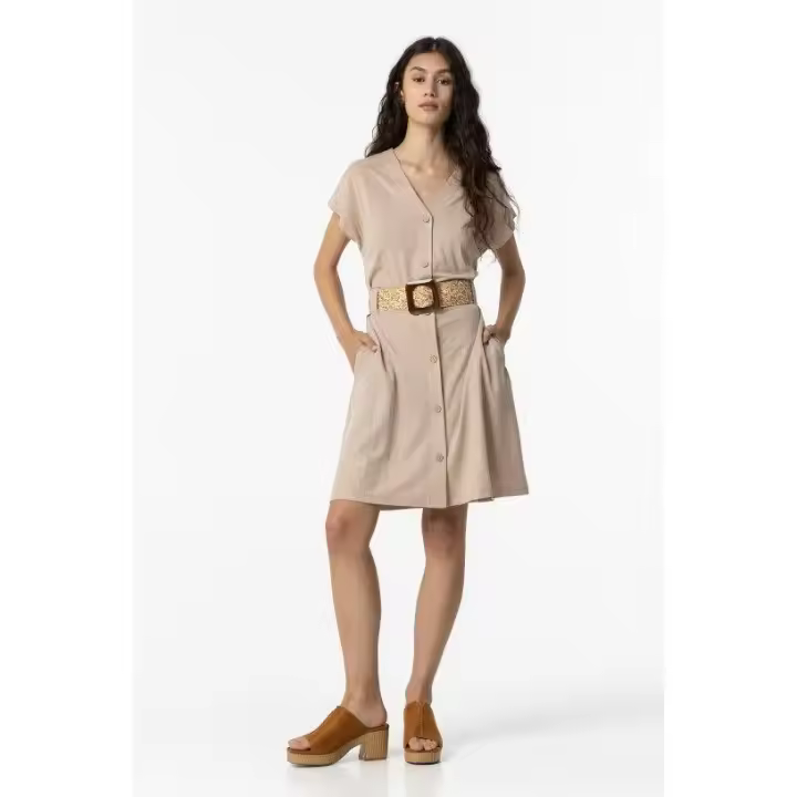 Vestido Tiffosi Mujer con Escote Pico y Manga Corta - 1