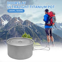 Olla De Titanio Ultraligera De 1.8L/3L Con Tapa Y Mango Plegable Para Camping Y Senderismo Al Aire Libre Picnic - details 0
