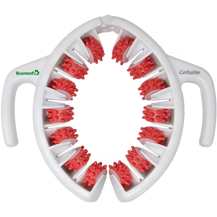 TESMED CELLULITE - Masajeador Manual Anticelulítico Made in Italy with Triple Acción Patentada, adecuado para zonas con celulitis persistente en muslos y glúeos (Rosa) - 1