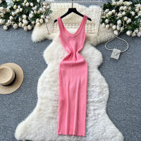 Vestido Wrap Sin Mangas De Encaje Floral REALEFT Para Mujer Elegante V-Neck Cintura Ajustada Longitud Media Pierna Vestido De Verano - details 7