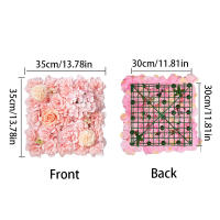 Pared De Flores Artificiales De Seda Rosa 3D Para Boda Fiesta De Enlace Fondo DIY Decoración De Hogar Panel De Flores De Artesanía - details 0