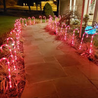 2 Set Luz Solar De Navidad En Forma De Palillo De Moler Con Palos Para Decoración De Jardín Patio Camino Exterior IP68 Impermeable - details 3