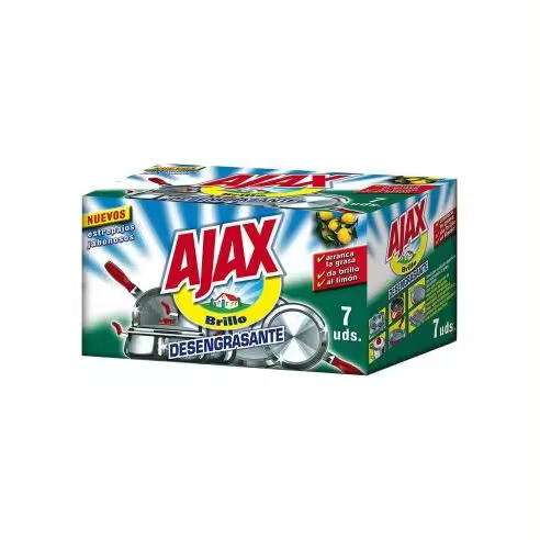 AJAX Estropajo Jabón AJAX Desengrasante Limón 7 uds - Ideal para Limpieza - 95348 Estropajo Accesorios y Complementos Bricolaje Varios Bricolaje - 1
