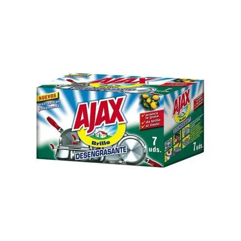AJAX Estropajo Jabón AJAX Desengrasante Limón 7 uds - Ideal para Limpieza - 95348 Estropajo Accesorios y Complementos Bricolaje Varios Bricolaje - 1
