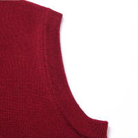 Chaleco De Suéter Para Hombre Color Sólido Moda Casual Cálido Sin Mangas Cómodo Para Primavera Y Otoño V-Neck Material De Algodón Y Lana Delgada - details 17