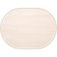 Base De Madera Natural Para Bolsa Oval 13.7x9.8"/35x25cm Para DIY Tejer Y Crochet Almacenamiento De Hilo Forma De Sílex - details 0