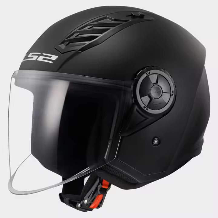 Casco jet OF616 AIRFLOW II NEGRO MATE TALLA XL - 1