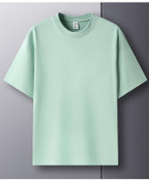Camiseta De Algodón 100% Para Hombre Manga Corta Cuello Redondo Casual De Verano Tallas Grandes Color Sólido Transpirable Top Para Mujer - details 8