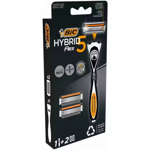 BIC Hybrid 5 Flex Maquinilla + 2 Recargas  1 uds Maquinilla + Recambios - 1