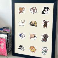 70pcs Pegatinas De Perro Lindo Y Divertido Dibujos Animados Manualmente Decoración Para Teléfono Móvil Y Portátil - details 5