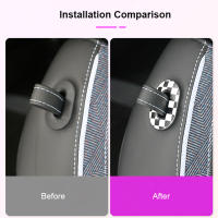 2pcs Pegatinas De Protección Para Manija De Asiento Trasero De Coche En Cuero Para Mini Electric Cooper E SE J01 EV 2024 2025 Accesorios - details 2