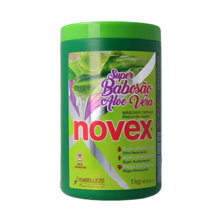Novex super aloe vera mascarilla capilar 1000 ml, mascarilla acondicionadora profunda. - 1