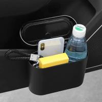Caja De Basura Para Coche En ABS Negra Con Tapa Y Soporte Universal Caja De Almacenamiento Para Interior Del Coche - details 10