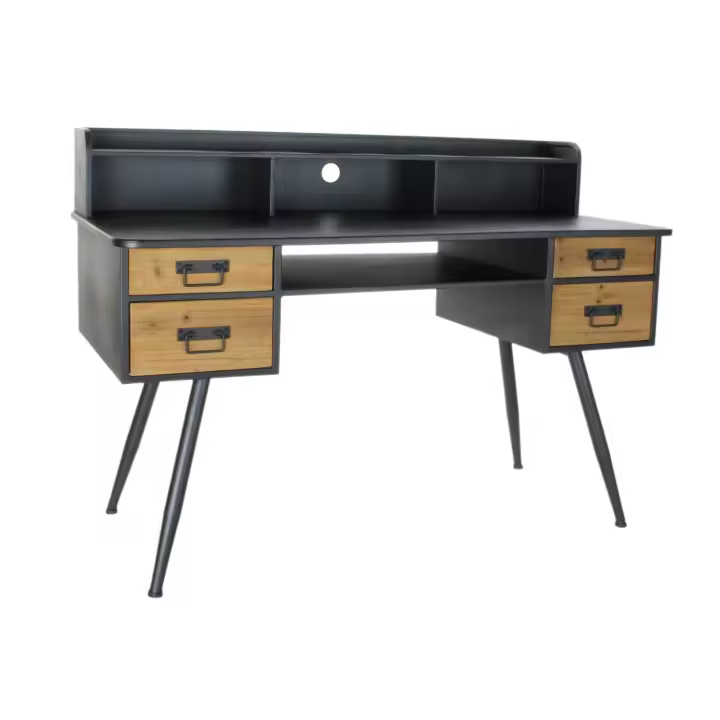 Escritorio Abeto Metal 135X60X95 Negro El mejor complemento para tu hogar  -Fijalo- - 1