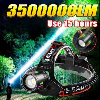 Linterna Frontal LED Potente 3500000LM 600W Recargable Por USB Para Camping Y Pesca Lámpara De Cabeza 1500M Con Angulo De Haz De 180° Impermeable - details 1