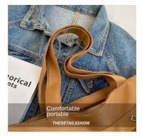 Bolso de hombro de lona Oxford, bandolera de gran capacidad, versátil, estilo perezoso, Color sólido - details 4