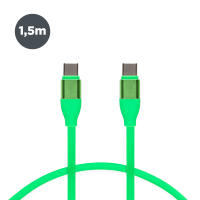 Cable de carga datos y sinc usb tipo c- tipo c, 1.5m, 3A Contact, Carga samsung , Iphone 15, Compatible. Oppo, Xiaomi - details 1