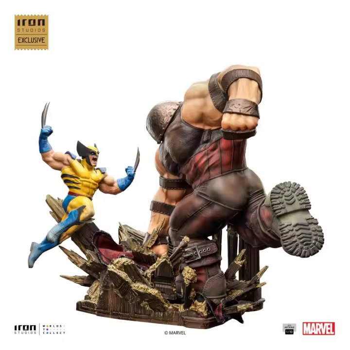 Marvel estatua 1/10 bds art scale wolverine vs juggernaut heo eu exclusive 30 cm - 1