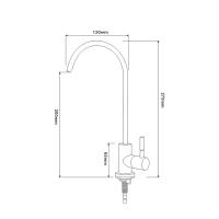 Grifo De Cocina Directo Para Beber Agua Purificada Acero Inoxidable Resistente a La Osmosis Montaje En Mesa Un Solo Manillar - details 7