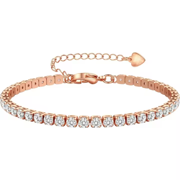 Pulsera Mujer Plata/Oro Ajustable Pulseras Tenis Zirconia 3/4/5MM Para Regalo Mujer Niña - 1