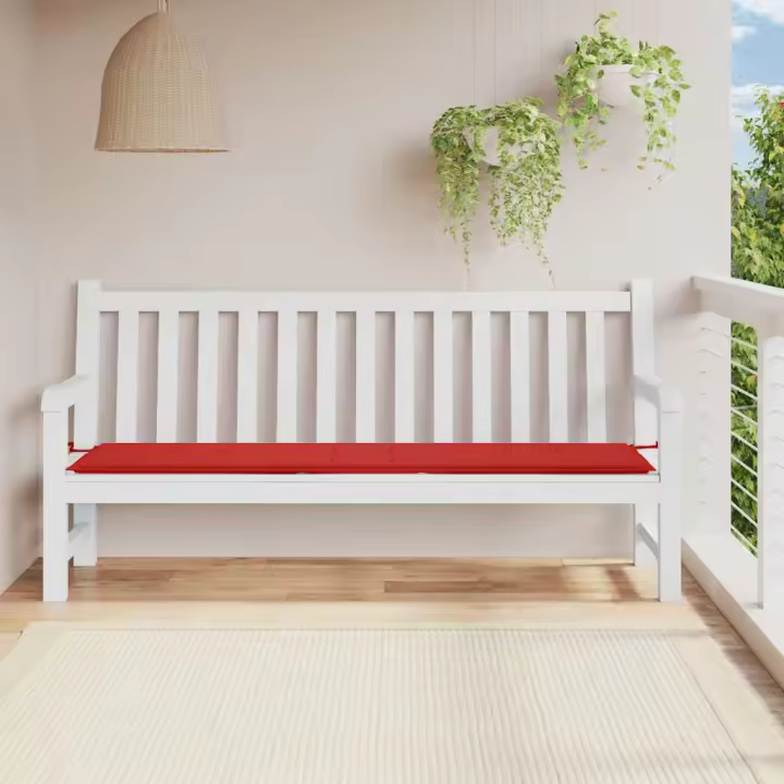 Paño de Banco de Jardín Oxford Rojo 200x50x4 cm - 1
