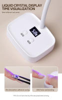 Lámpara De Secado De Uñas LED UV Mini Recargable 27W Luz Para Gel Uñas Secadora Portátil Sin Cable Con Rotación 360° Curing De Pólipos - details 5