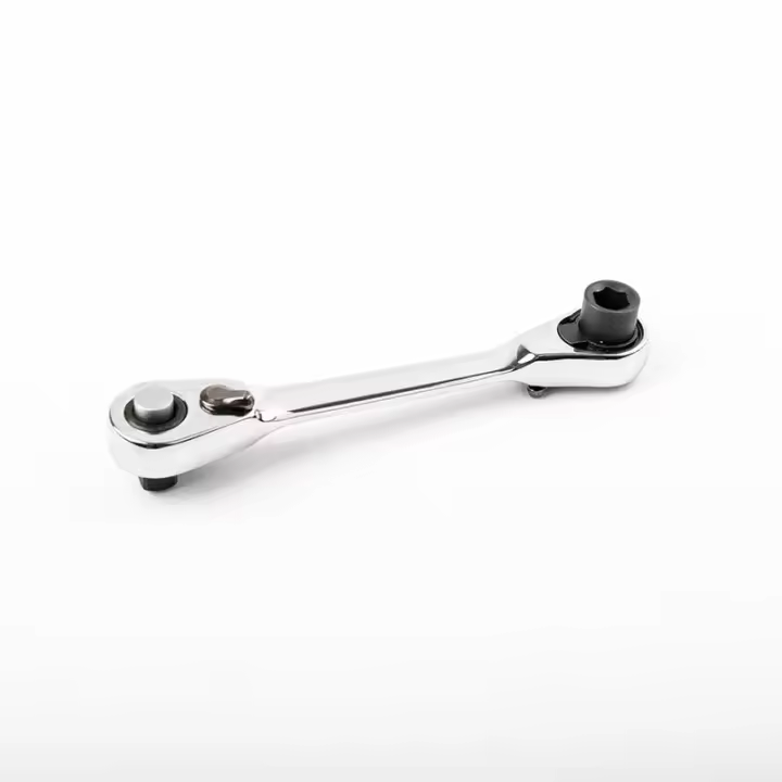 Llave De Enchufe 2 En 1 Con Mango Y Cabeza Doble Mini Ratchete 72 Dientes Herramienta De Torque Pequeña Para Reparación Doméstica - 1