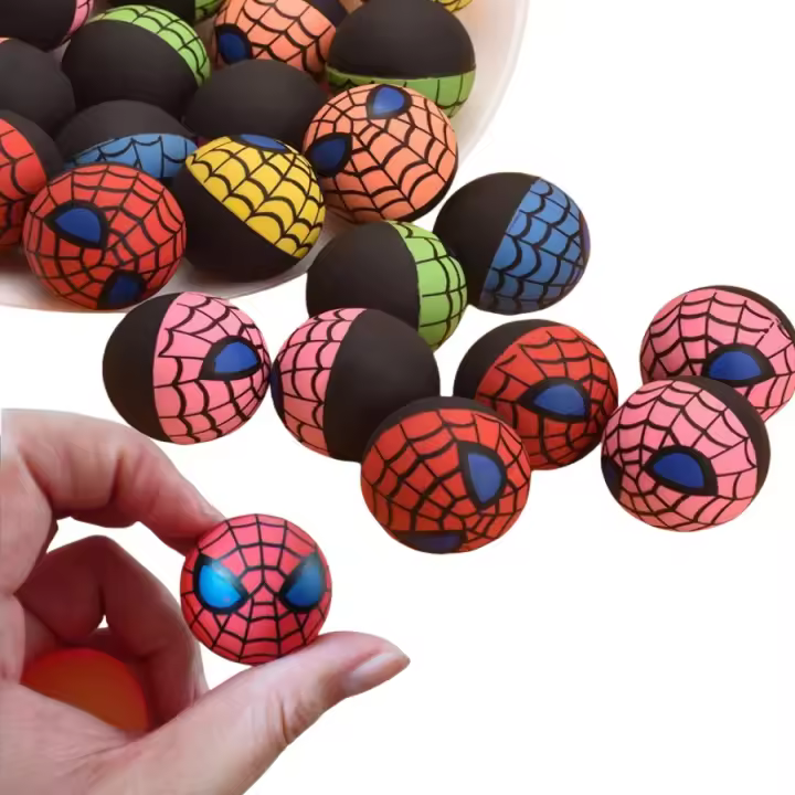 Pelotas Bounce Spiderman 30mm Para Fiestas De Cumpleaños Regalos De Fiesta Rellenos De Piñata Juguete De Goma Para Adultos Y Adolescentes - 1