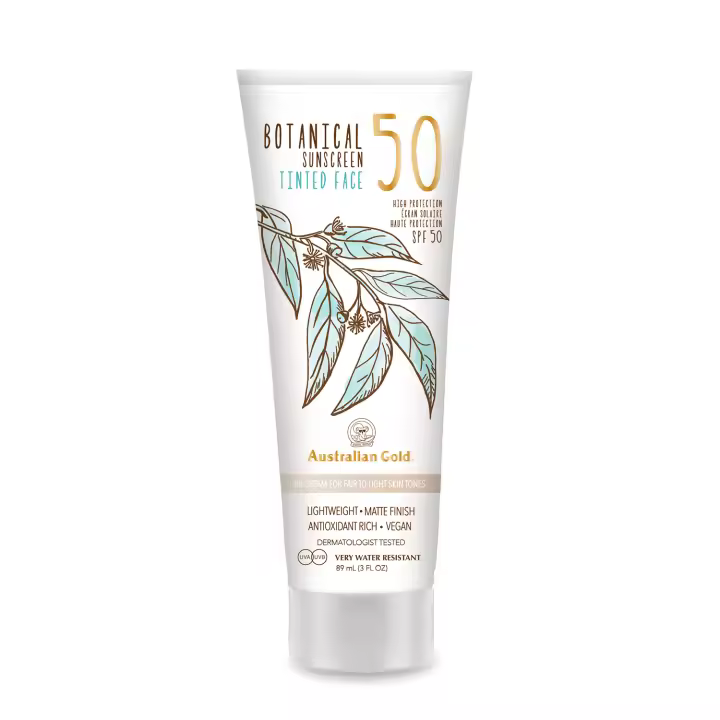 Australian Gold BOTANICAL SPF 50 TINTED FACE FAIR-LIGHT, BB cream, protector facial 88ml - 1