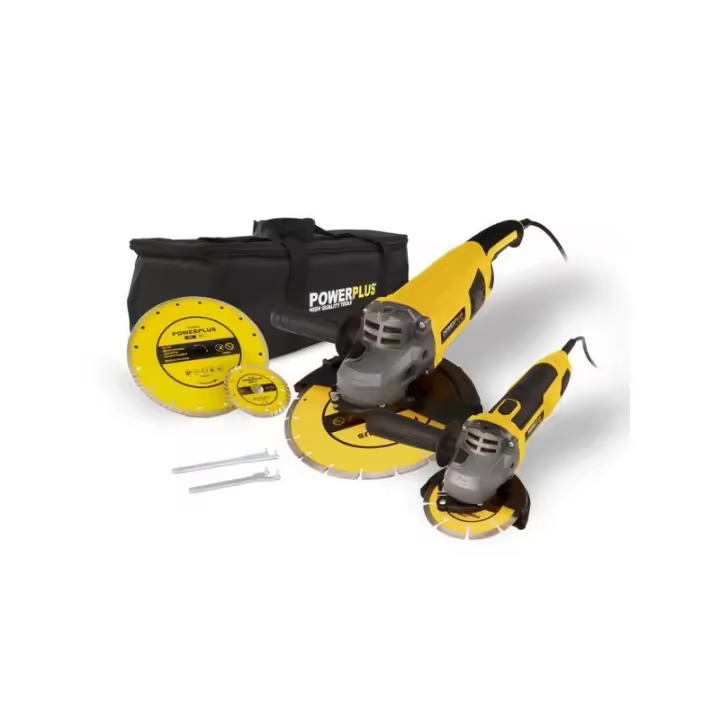 Powerplus POWX06250 Pack 2 Amoladoras angulares (2000W 230mm + 750W 115mm)  - Envío desde España 24H - - 1