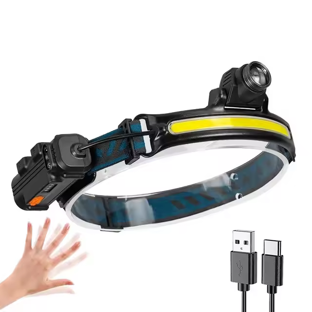 Linterna Frontal LED XPG+COB Con Zoom Recargable USB Y Batería 18650 Para Camping Pesca Y Actividades Al Aire Libre - 1