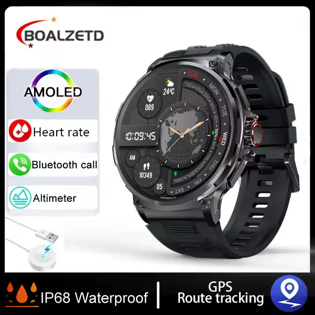 Reloj Inteligente Para Hombres Ultra HD 1,85 con GPS Track Bluetooth Llamada 710 Mah Katería Grande Deportes Gimnasio Impermeable - 1