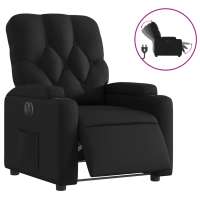 vidaXL Sillón reclinable eléctrico de cuero sintético Negro, Gris, Sillon Dormitorio Sillon Comodos Silla Relax Sillón Sofá - details 1