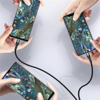 Cable De Carga Rápida 120W 5A 3 En 1 USB Tipo C Micro USB Para Realme Samsung Huawei P50 Cable De Datos Braided Material - details 1