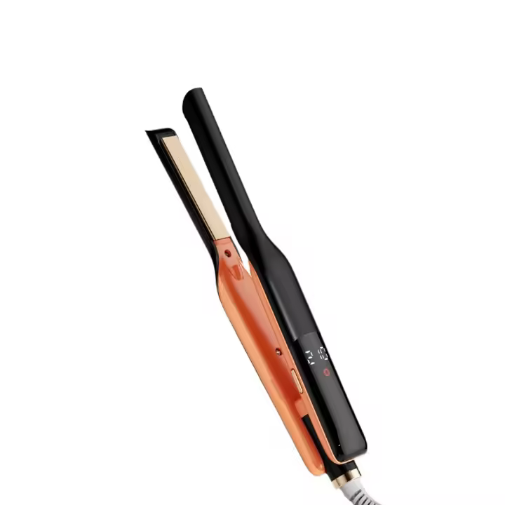 Plancha de pelo con pantalla LED, temperatura ajustable, panel flotante recubierto de cerámica, plancha para el pelo tipo lápiz - 1
