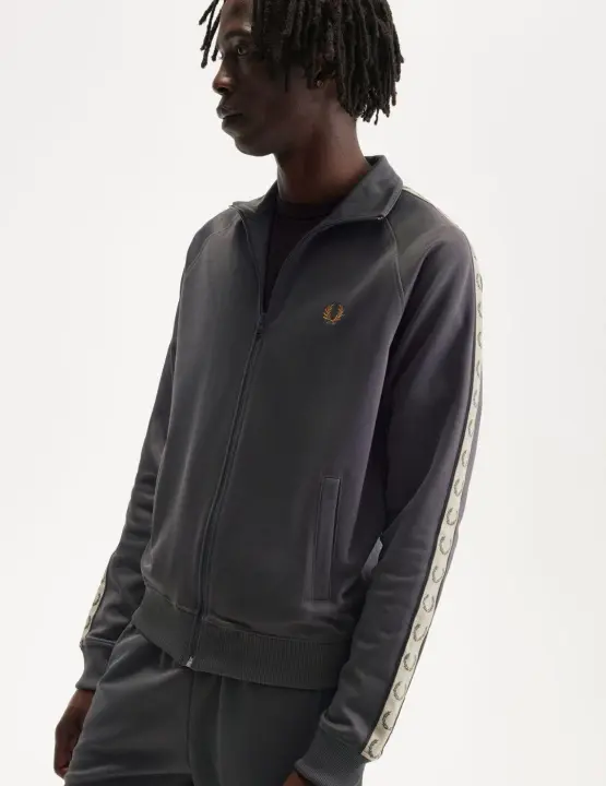 Sudadera Fred Perry Contrast Tape Gris hombre - 1