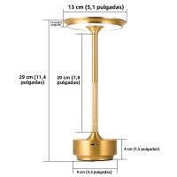 Lámpara De Escritorio LED Clásica Recargable Sin Cable Con Sensor De Toque 3 Colores Infinitos Modos Retro Estilo LED Luz Nocturna - details 8