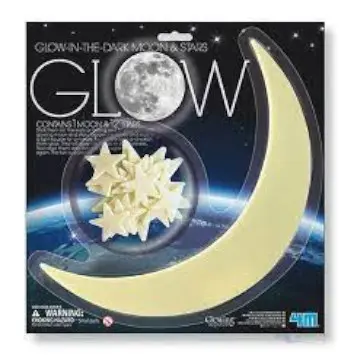 Estrellas y Luna Para Decoración De dormitorios - Estrellas Más Luna Decoración De Estancias - Estrellas Fosforescentes Adhesivas - 4M - 1