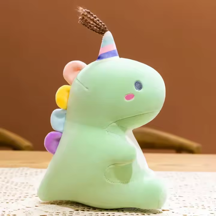 Muñeco De Peluche Dinosaurio Kawaii Para Niños Y Niñas Regalo De Cumpleaños Juguete Suave De Algodón PP Para Niños Y Niñas - 1
