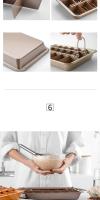1Pc Molde Para Pastel De Lámina De Aleación De Hierro Ecológico Antiadherente Para Hornear Brownies Panes Y Postres Cuadrado - details 4