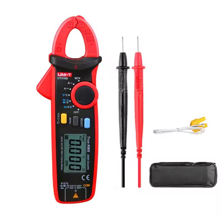 Uni-T Pinza Amperimetrica 600VDC/AC UT210D - Medición Precisa, Fácil de Usar - 1
