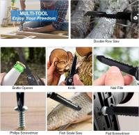 Multiuso 12 en 1 Plegables Alicate Multiuso Navaja Táctica Herramienta de Bolsillo y Fundamentos de Nailon, para Senderismo, Pesca, Acampar Y Reparación de Bricolaje - details 0